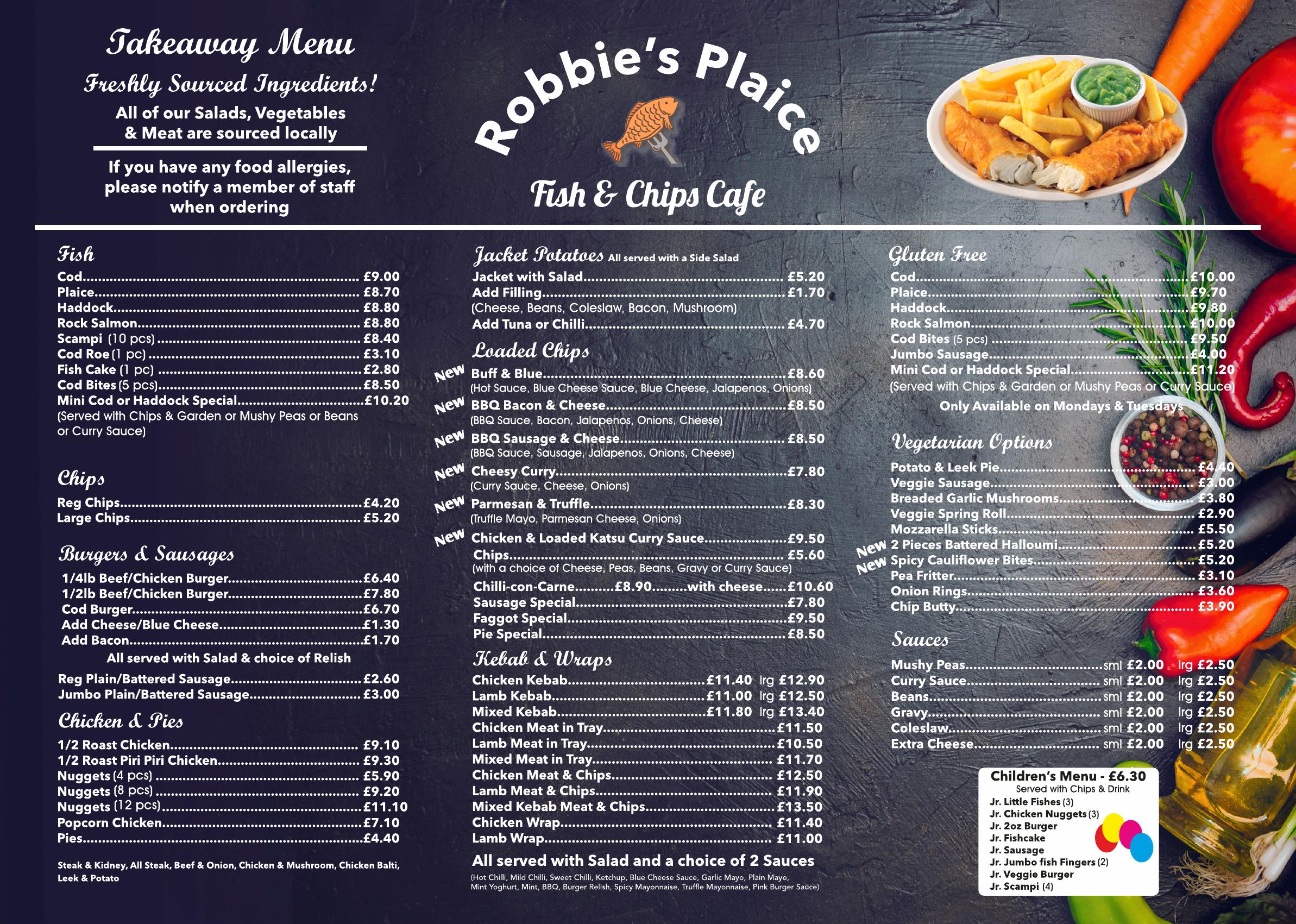 Take Away Menu